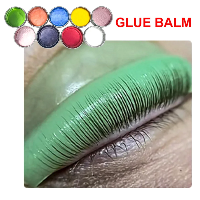 Customized 2 In 1 Vegan Lash Lift Glue Balm Strong Lash Lift Perm Adhesive Fruity Scent eyelash brow lash lift glue balm