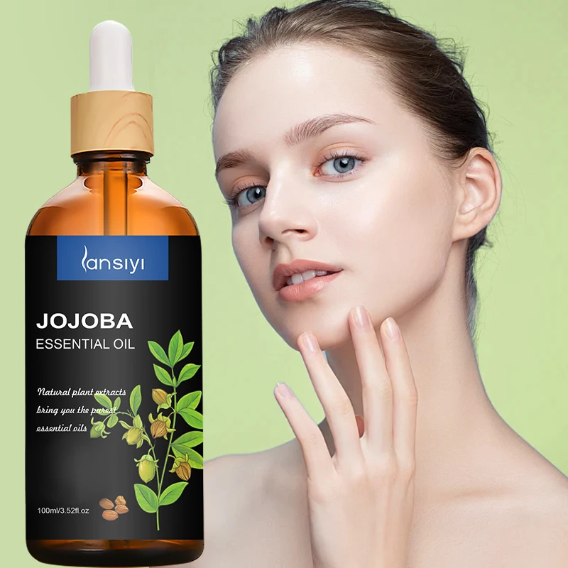 OEM Private Label 100% Pure Natural Jojoba Essential Oil 100ml Scalp Hair Care Moisturizing Nourishing Hair-Repairing Smoothing