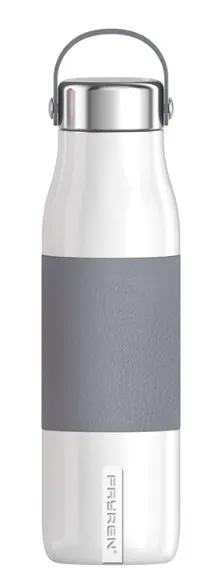 600ml Thermos Multi-color Water Bottles Double Wall Stainless Steel Insulated Vacuum Flask with PU Leather Sleeve And Handle