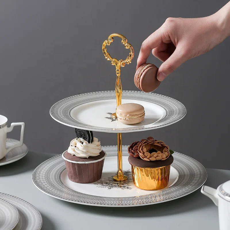 European-style light luxury simple household table setting bone china tableware rice bowl soup spoon dessert rack coffee set