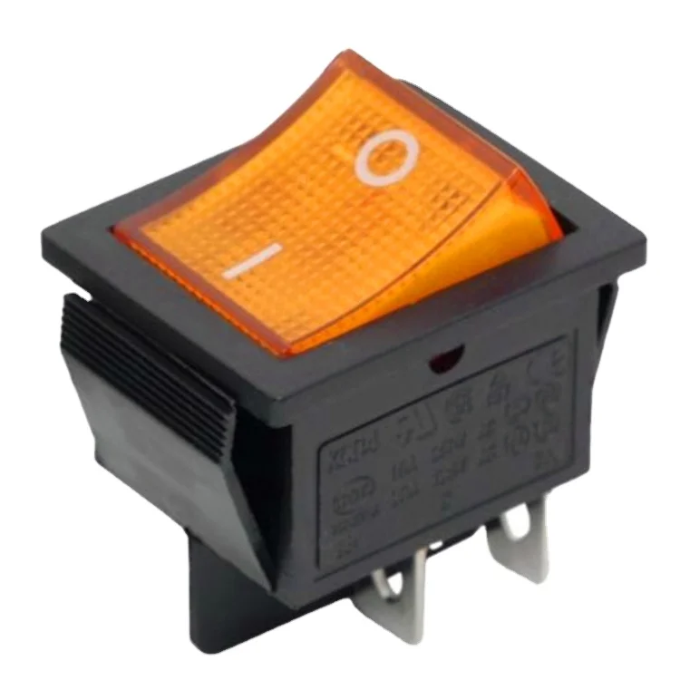 16A 250V 4 PIN с подсветкой двухполюсный включения выключения кулисный переключатель водонепроницаемый чехол