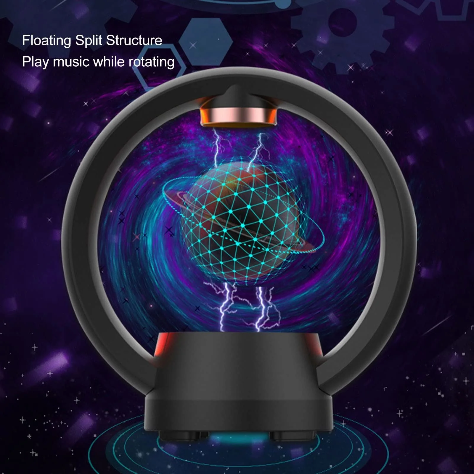 Shingel Magnetic lamp Touch Lamp Levitating Bluetooth Speaker Magnetic Wireless Floating Speaker with LED Light Creative Gift