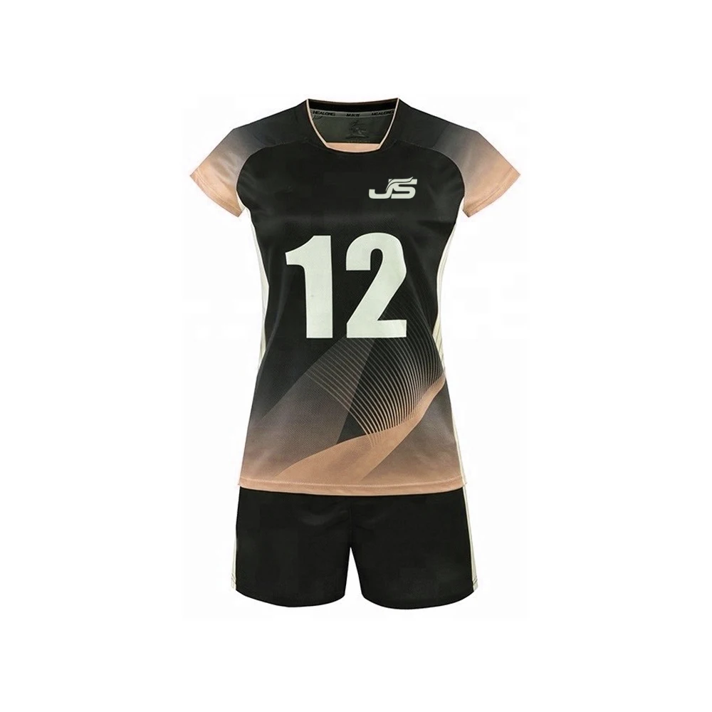 
Packaging Customization Name and Number Short Sleeves Women Volleyball Jersey team uniform 