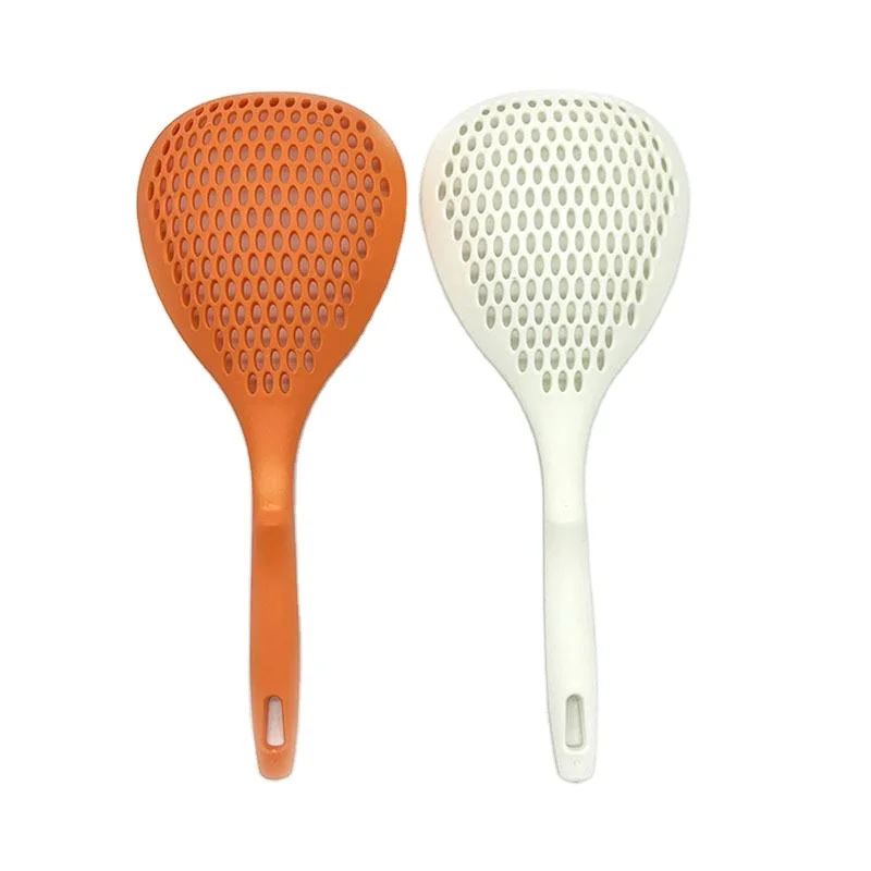 Large Nylon Kitchen Strainer Long Handle Household Leaky Spoon Noodle Blanching Fishing Hot Pot Sieve Noodle Blanching Mesh