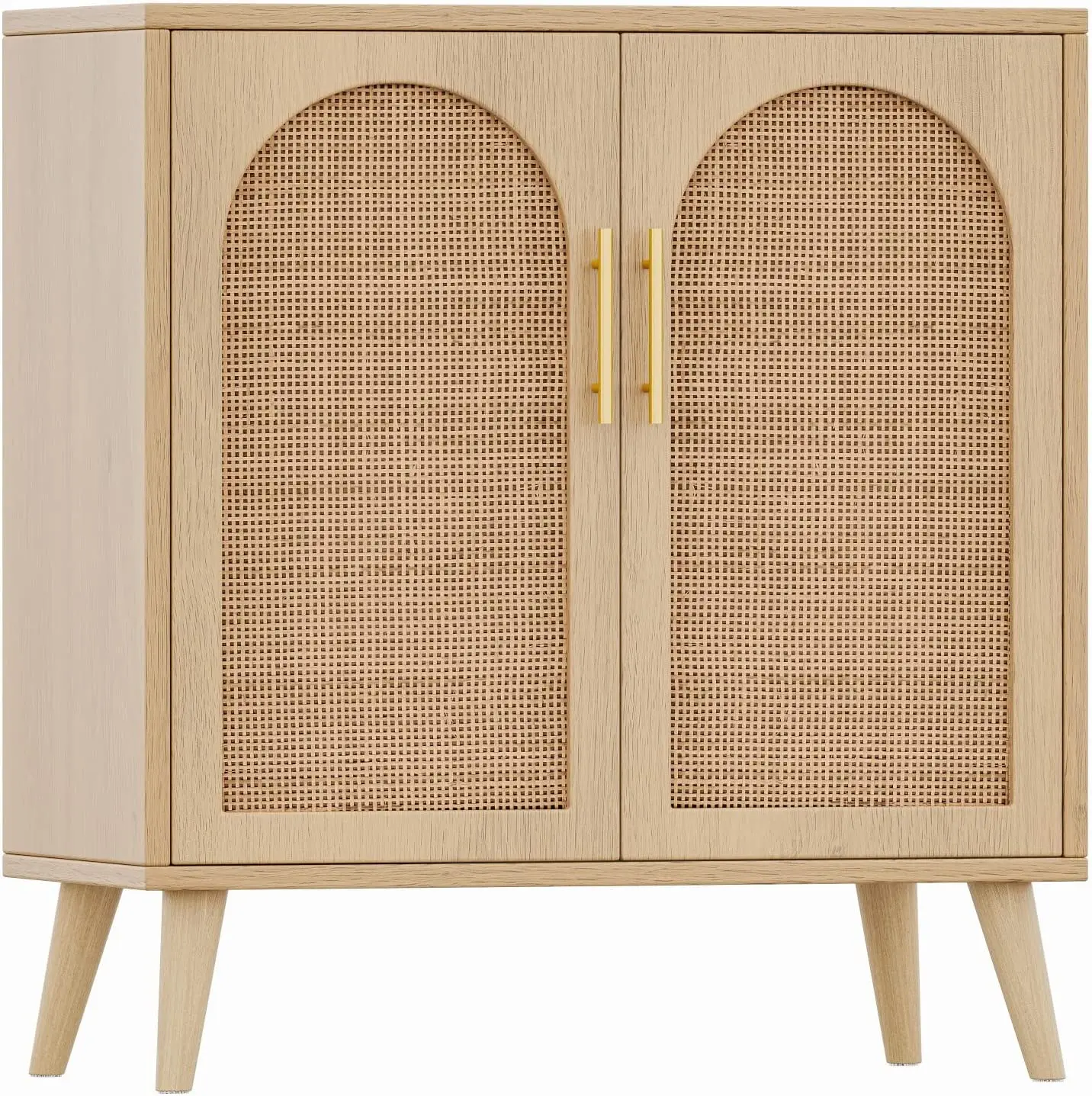 Accent Bathroom Floor Cabinet Modern Sideboard Buffet Cabinet living room cabinet with Rattan doors