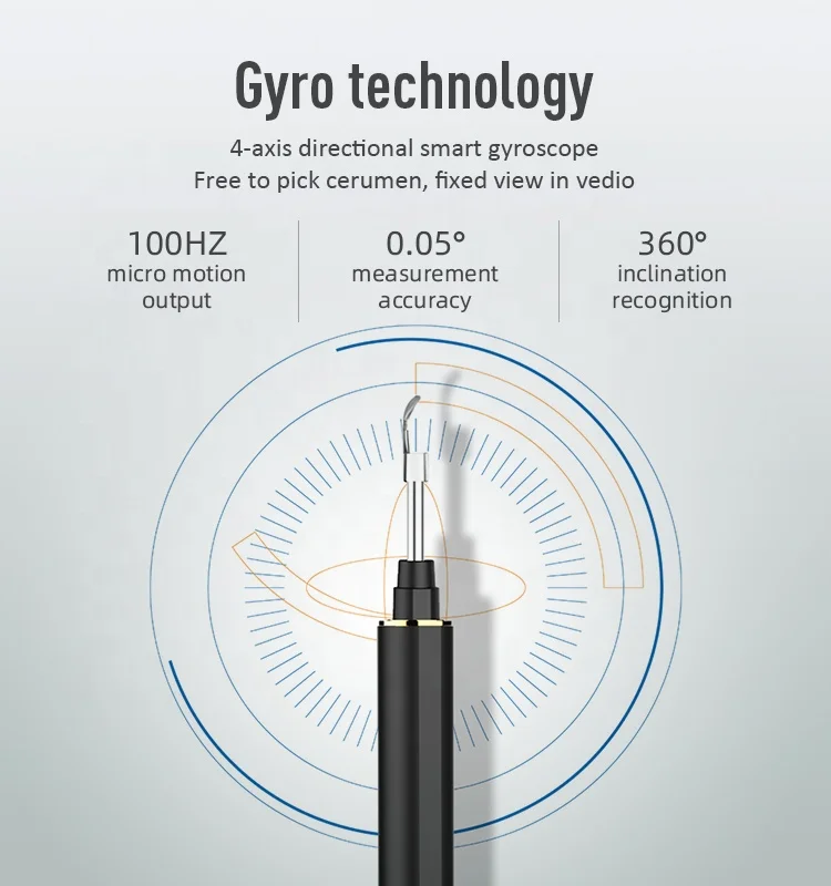 Earwax Removal Wifi Ear Cleaner Otoscope Visible Earpick 1080p Wireless Medical Safe Ear Pick Tool Ear Wax Remover with Camera