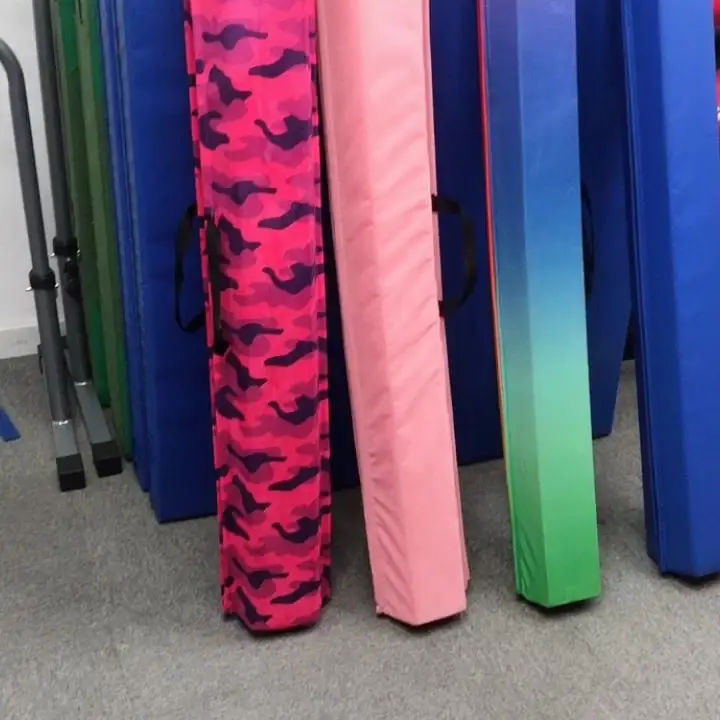 QTMAT Customized Size Folding Gym Training Balance Beam 7ft Gymnastics Folding Balance Beam