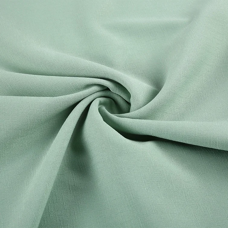 high quality 4 way spandex tr slub ladies dress polyester fabric price per yard