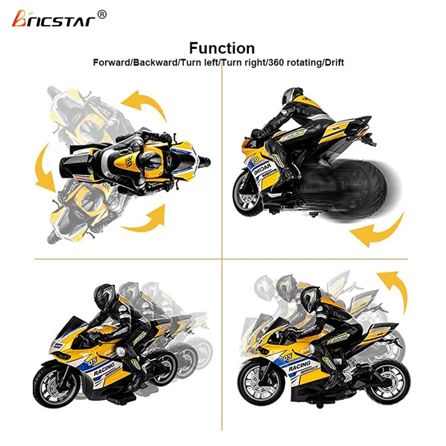 Bricstar  1:10 4WD toy rc motorcycle electric Wireless remote control motorcycle toys for children