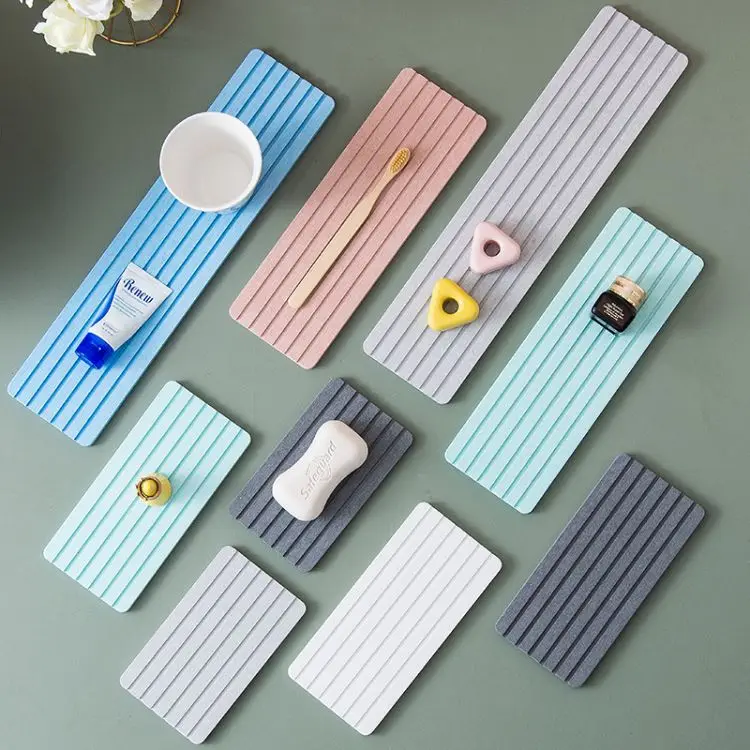 Wholesale Household Dining Table Tea Diatom Mud Tooth Cup Insulation Soap Box Absorbent Pad Diatomaceous Earth Coaster