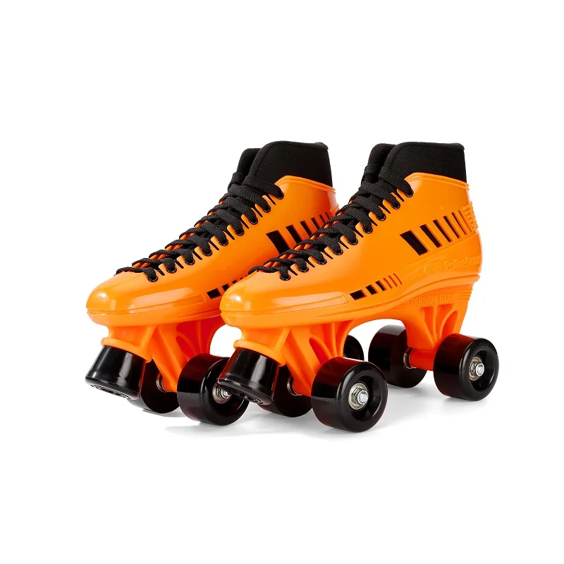 Factory Wholesale  Quad Skate Shoes Two-row Unisex Glitter Flashing Roller Skates For Women Adults