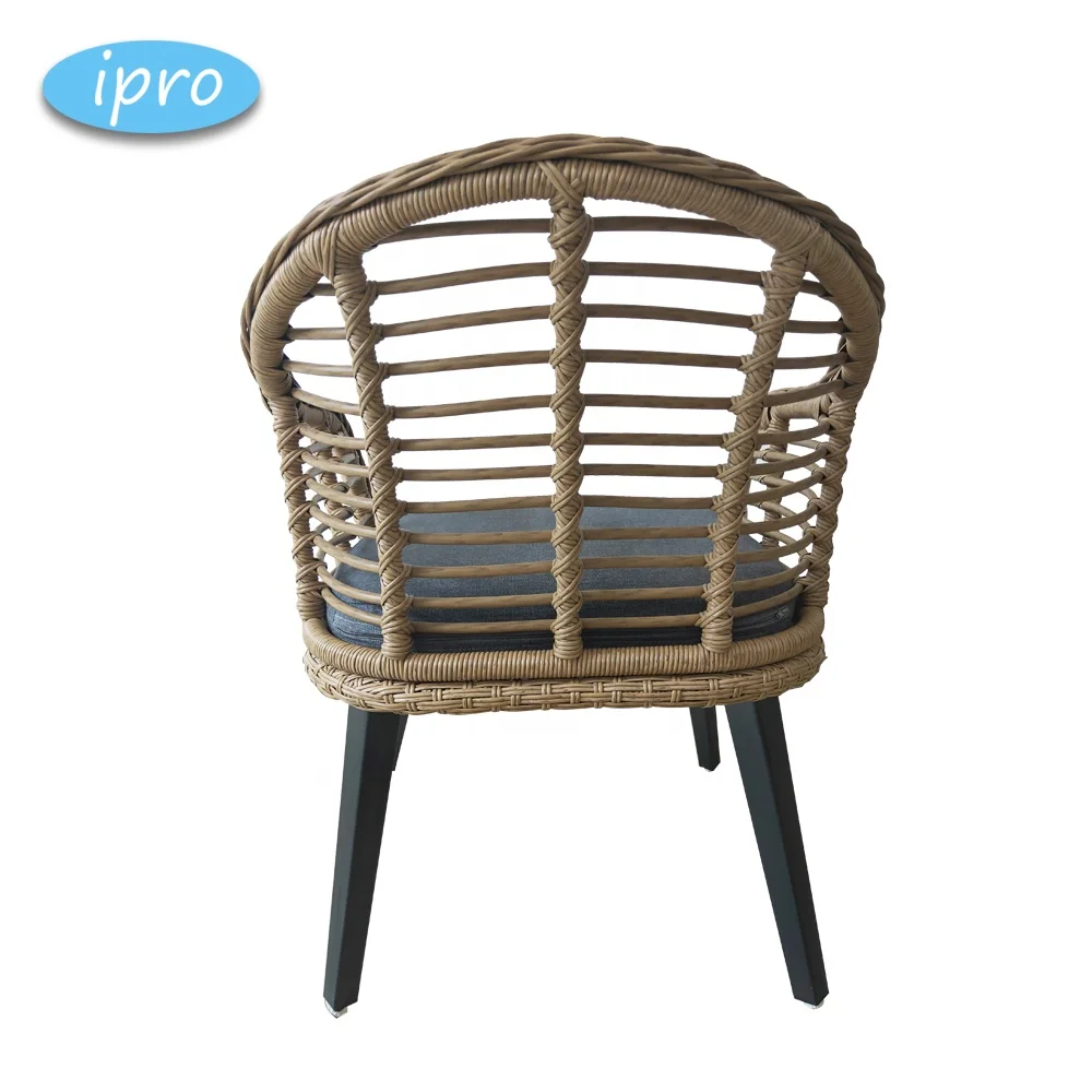New Product Garden Sun Steel Metal Furniture with Cushion Dining Armchair Outdoor Chair