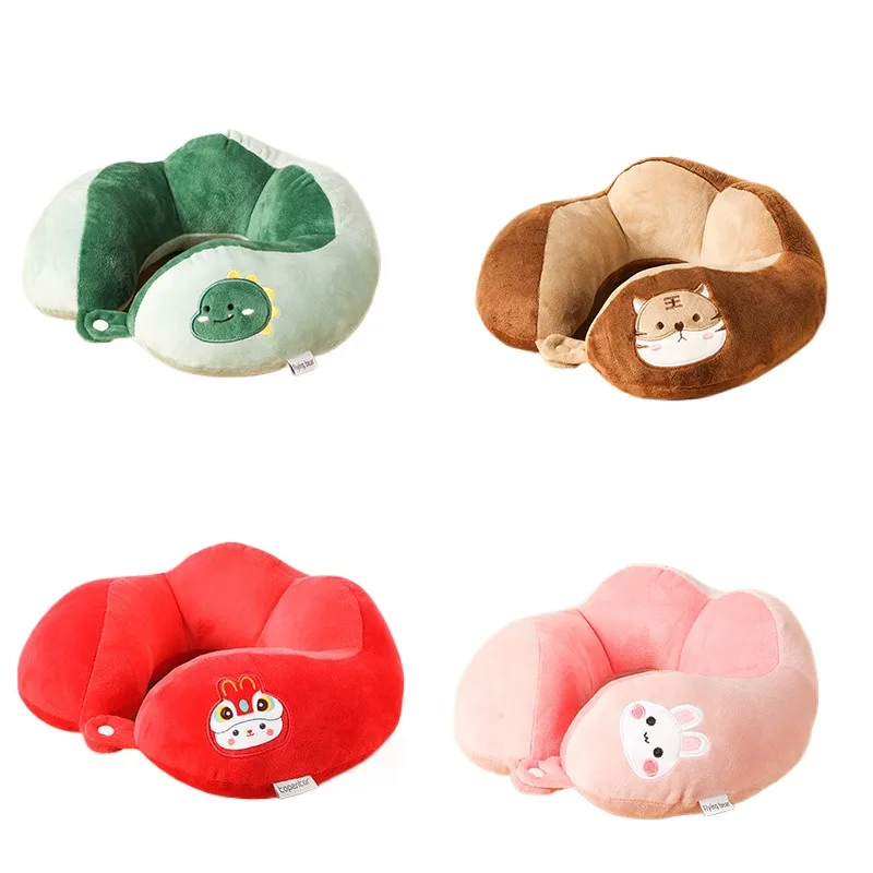 Customizable pattern logo embroidery hump u Type u-shaped travel neck pillow