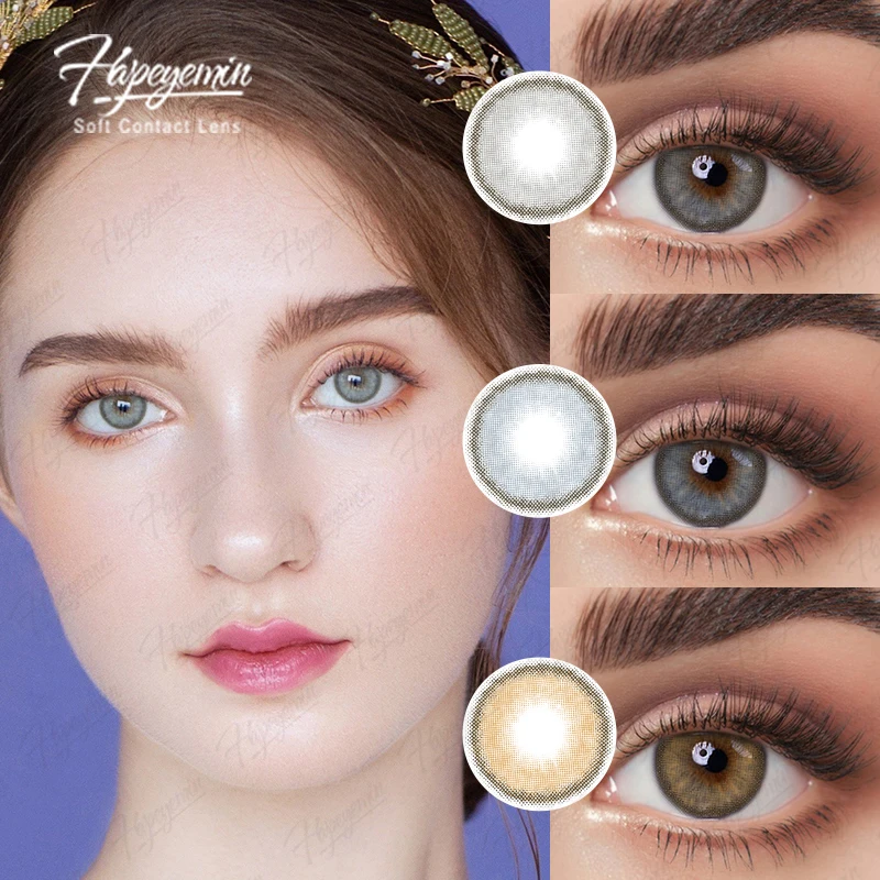 Hapeyemin Colored Contacts For Dark Eyes Color Contact Lens Ice Gray Contact Lens
