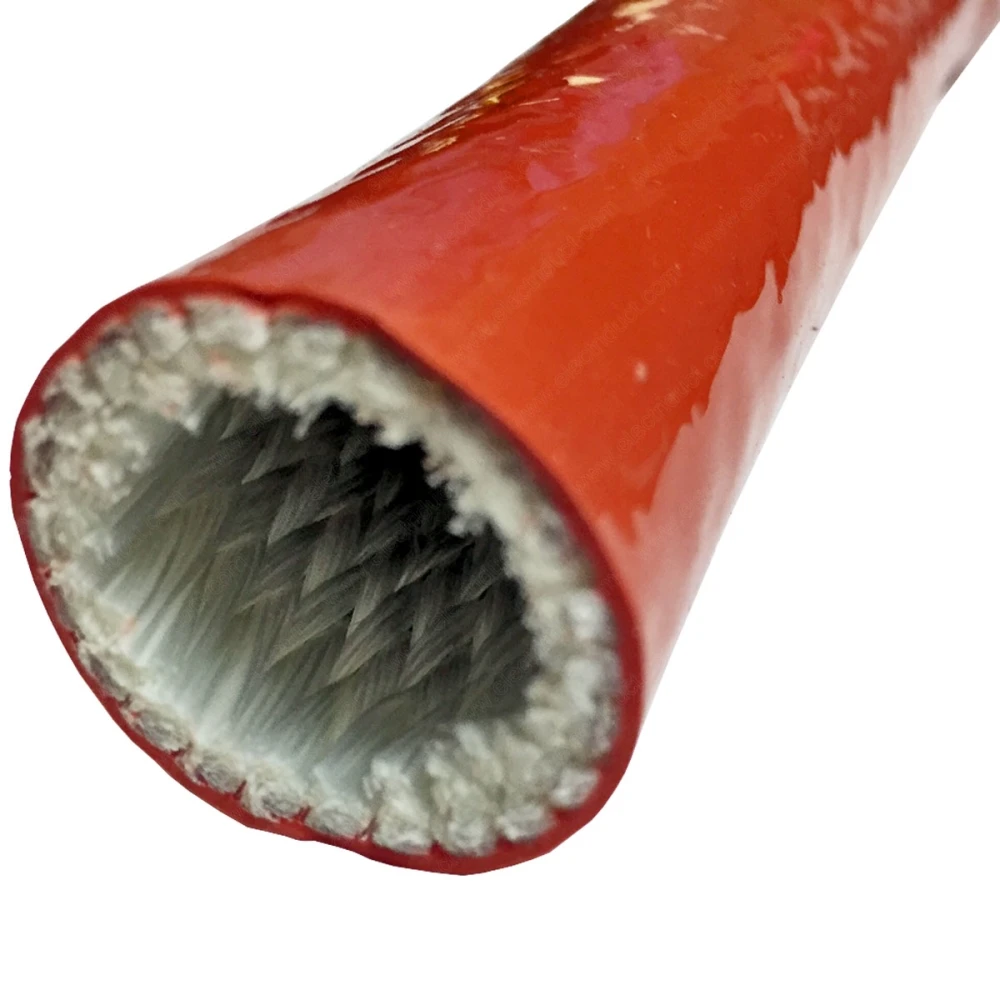 China Factory ID 6 to 150 mm Silicone insulation fiberglass protective hydraulic hose sleeve