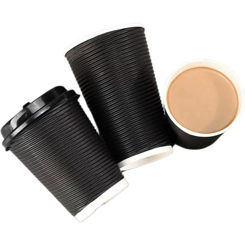 Индивидуальный дизайн одноразовые Печатные 8 унций 10 12 16 гофрированные кофейные чашки с двойной