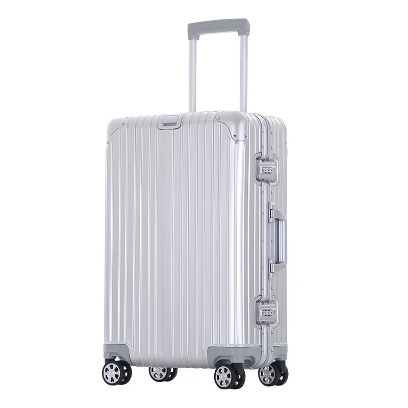 Whole Aluminum Luggage With Universal Wheel Outdoor Travel Carry-on Suitcase For Men And Women Classic Trolley Box