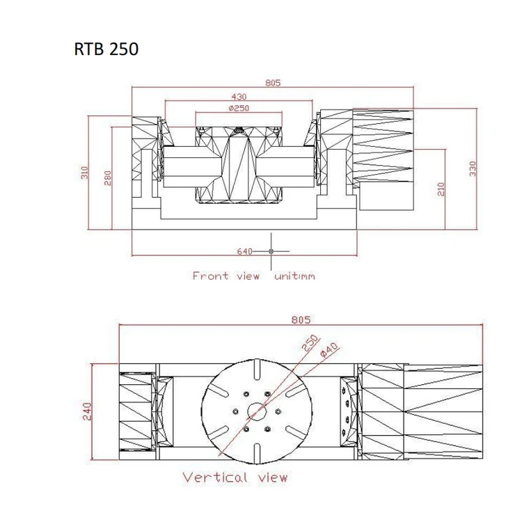 High Quality Low Price Universal Tilting Rotary Table 250mm Milling Machine 5th Axis Cnc Rotary Table