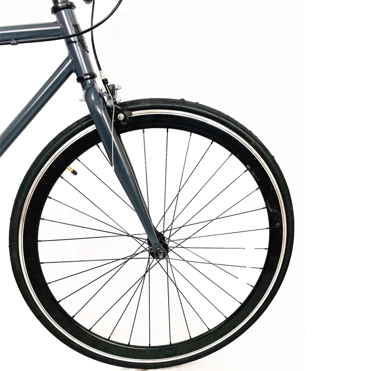 2024 full black color Hi-ten steel fixie frame single speed 700c fixie bike unisex lightweight fixed gear bicycle for men