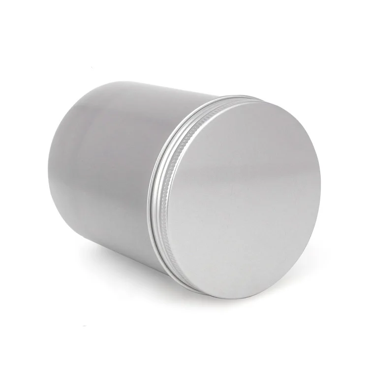 500g colorful printing aluminum tin round storage aluminum metal food tin jar canister