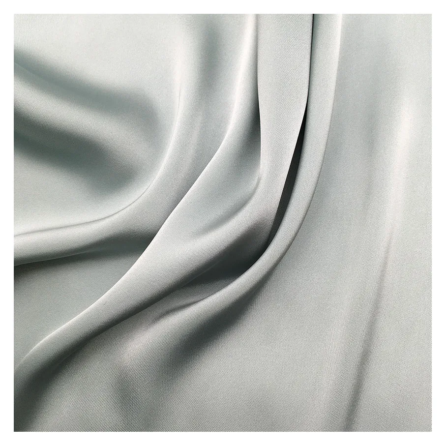 colors available soft smooth 100% polyester shiny twill silk satin fabric for women dress