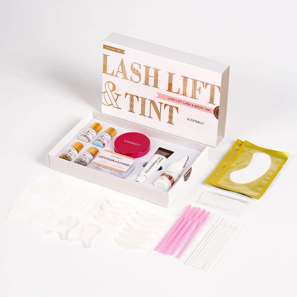 ICONSIGN Lifting Tint Set wimpernlifting 2in1 Lash Lift And Tint Kit Home Pestaas lashlift kit Brow Lamination With Glue Balm