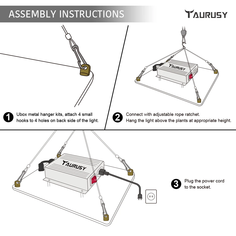 100W Dimming LED Grow Light TAURUSY Sulight Grow Lamp  Full Spectrum Greenhouse Indoor Plant led grow light board