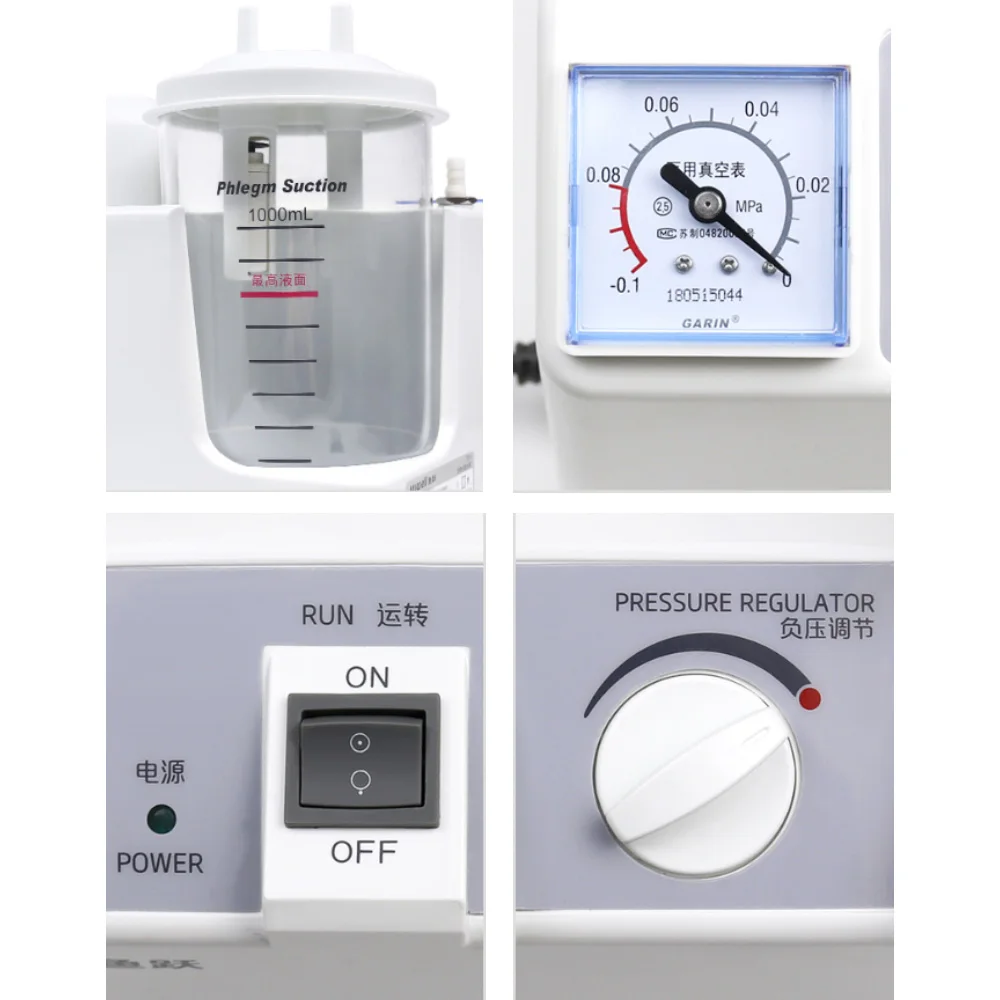 Yuwell 7E-A Medical Portable Aspirator Phlegm Apparatus Vacuum Electric Phlegm Suction Device