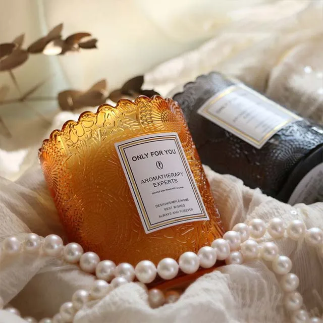 Лидер продаж красная прозрачная стеклянная чашка 7 5*9 см Подарочная коробка из пчелиного воска вишни покупайте Vela парфюмерную чашку в упаковке