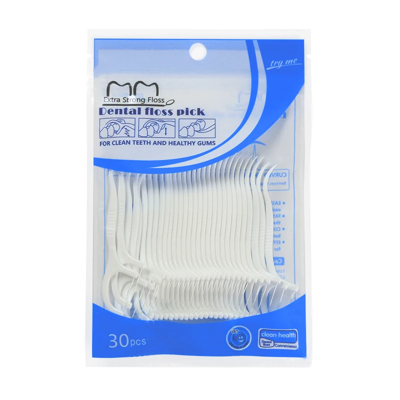 Bulk Mint Flavored Plastic Handle Vegan Flosser Holder Silk Dental Floss Stick Pick Manufacturing