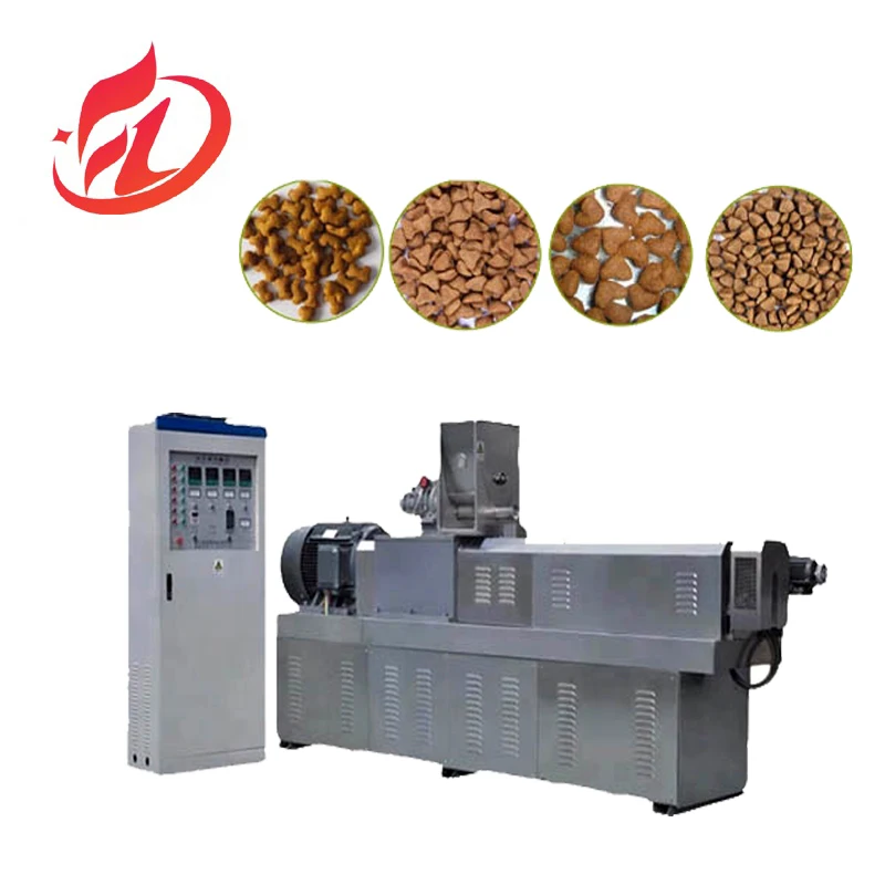 High Productivity Full-Automatic Cat Food Production Line Twin Screw Extruder Pet Feed Pellet Machine Mixer Type