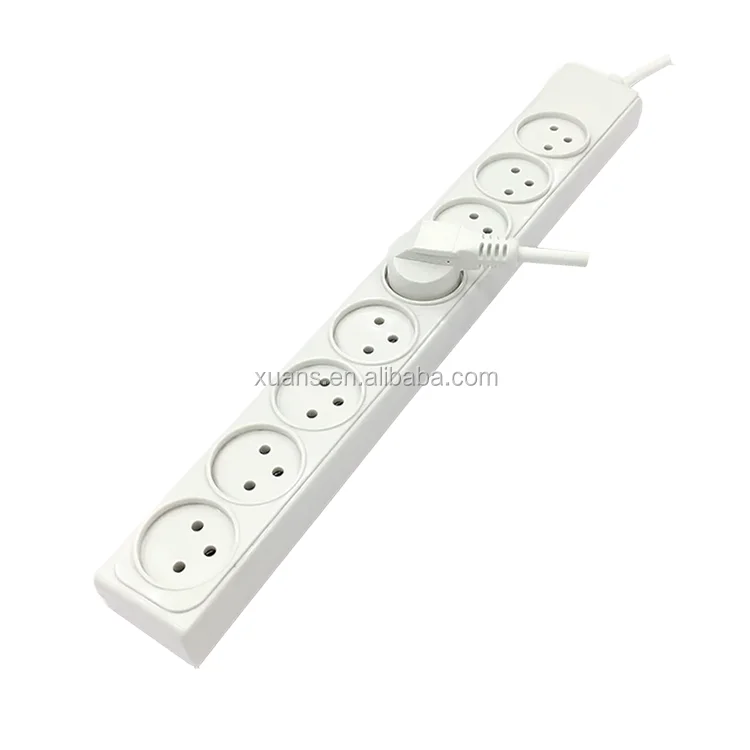 
SII standard Israel 8 outlet power strip 16A 250V extension socket with Israel plug for home office 