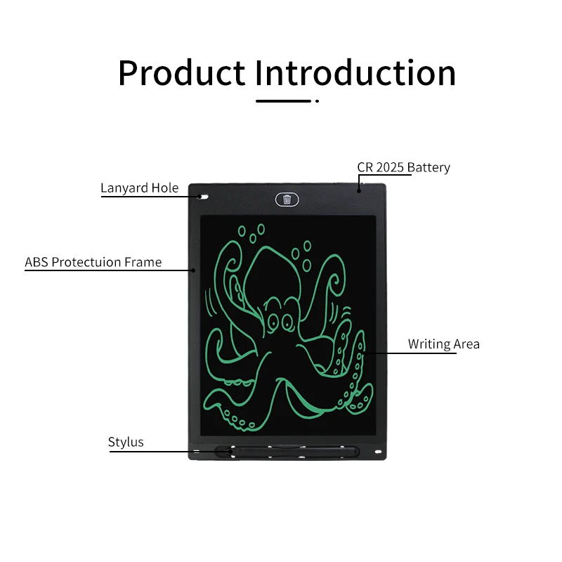 monochrome screen electronic drawing board digital writing pads lcd writing tablet 8.5 10 12 16 inch for kids