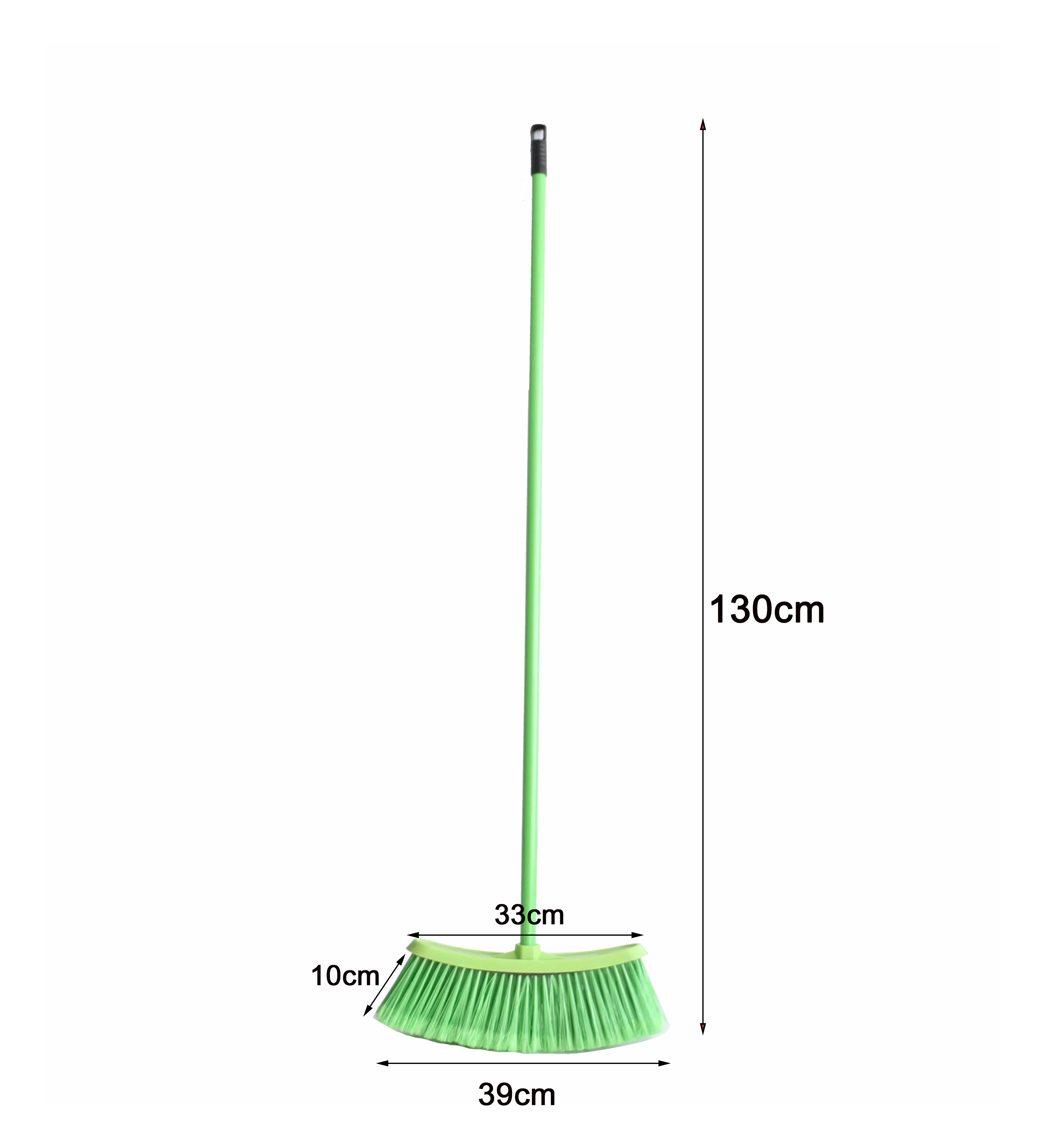 big size  hard bristle  plastic broom with long handle for indoor and outdoor cleaning escoba plastic