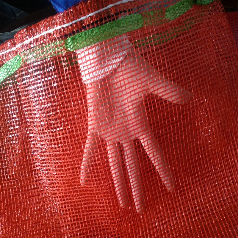 Customized Logo PP/PTE Onion Mesh Bag Fruit Vegetables Plastic Tubular Mesh Bag for Potatoes Onions