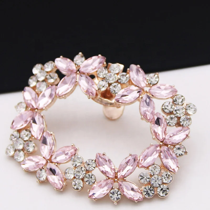 Fashion DIY alloy with bling rhinestone and eye glass shoe clip flower