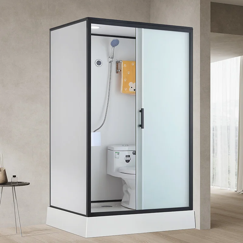 Водонепроницаемая модульная сборная душевая кабина (санузел) для дома и отеля квадратная с алюминиевым каркасом по выгодной цене от производителя