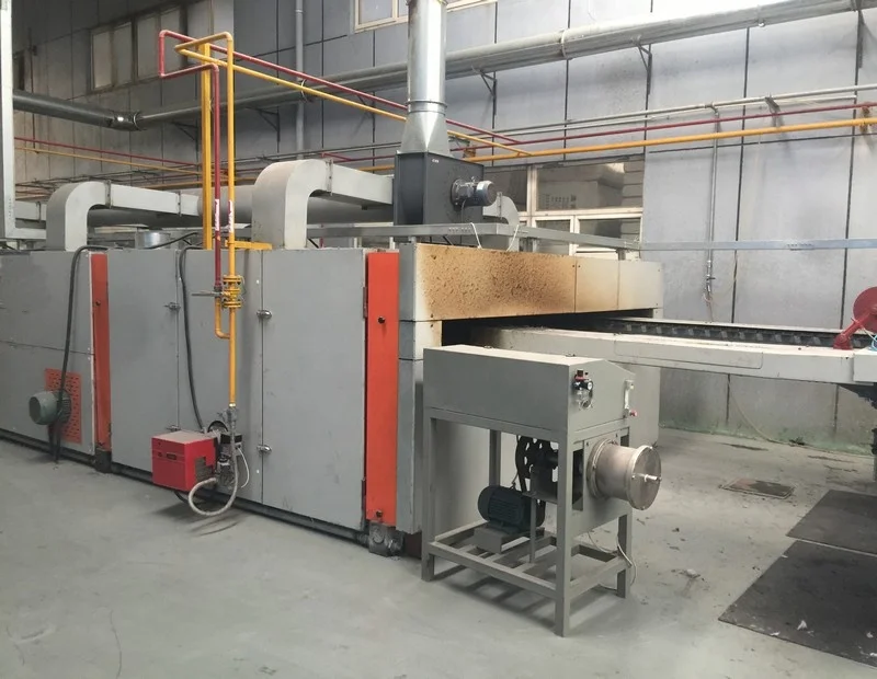 Nonwoven polyester carpet back gluing and drying stenter machine