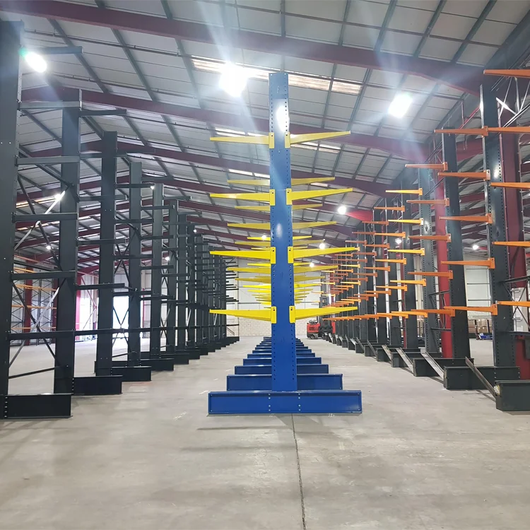 Warehouse Storage Rack Steel Heavy Duty Cantilever Racking with Movable Arm