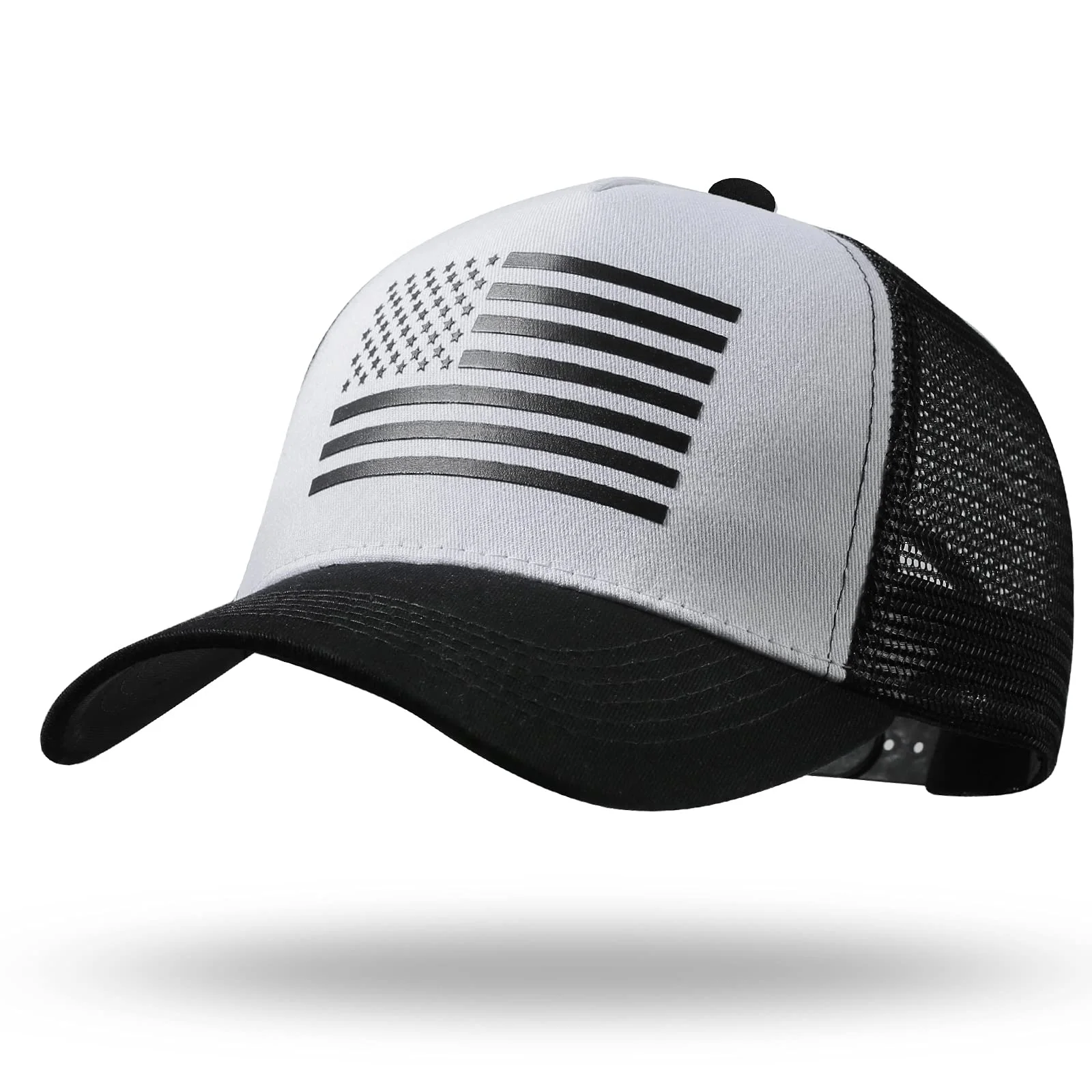 Хлопковая сетчатая шляпа с логотипом флага индивидуальная трафаретная печать Кепка-тракер