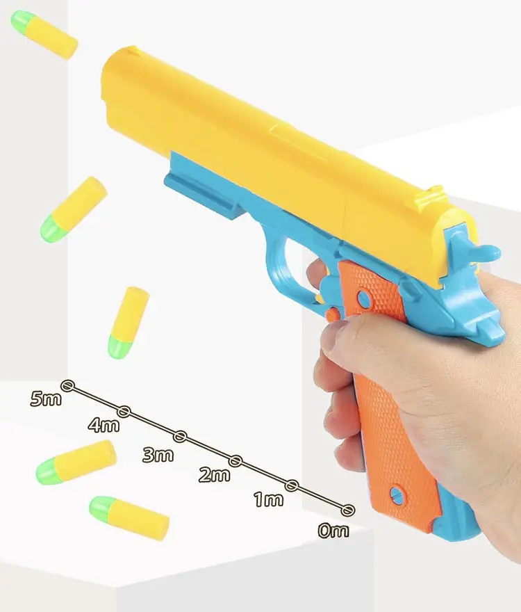toy to exercise children's physical coordination plastic semi automatic gun looking like real gun kids toy gun pistol for boys