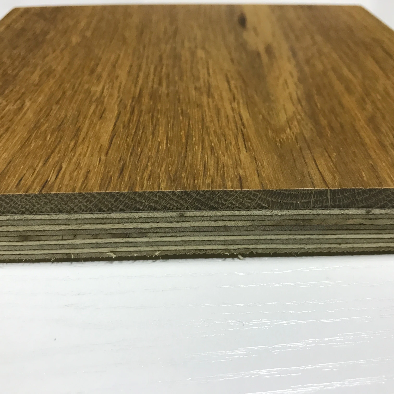 Good price 20/6mm timber thick European white oak multi layer engineered wood flooring - smoked oiled finish wire brush surface
