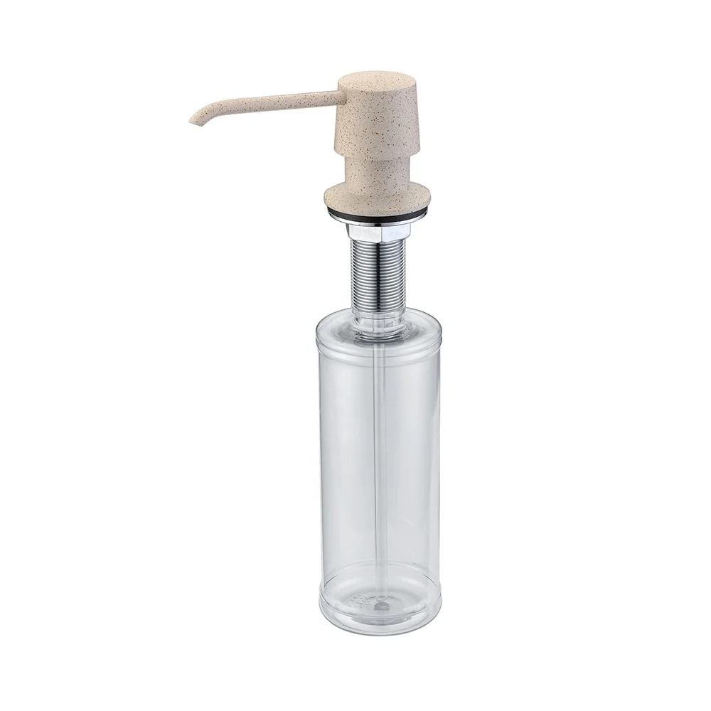 Copper material 300ml bottle or extension tube kit manual sink soap dispenser for kitchen sink counter-top built in