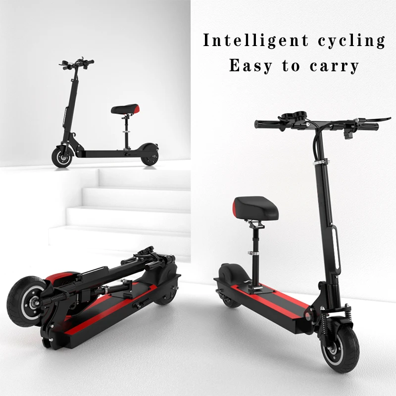 Unisex 30km/h Electric Motor Adult Scooter with 500W Power Lightweight Folding Two-Wheel Smart Electronic Vehicle