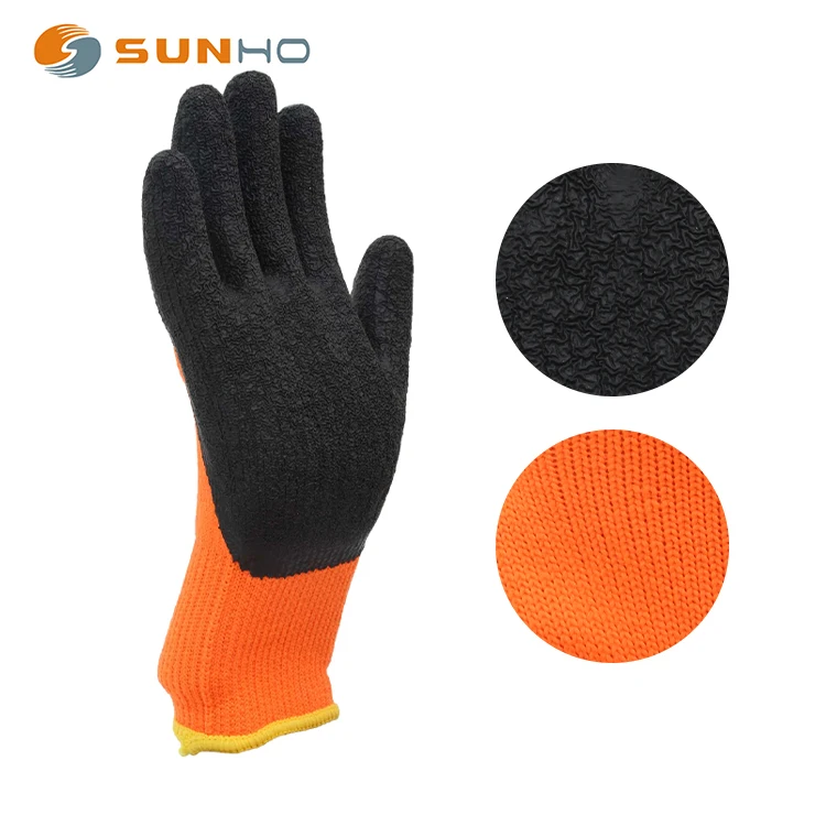 SunnyHope Red Nitrile Latex Gloves with Cotton Lining XL Size Construction Protective Gloves Waterproof and Anti-Static