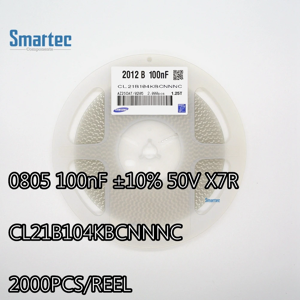 Керамические конденсаторы 104K SMD 0805 100nF 10% 50V X7R