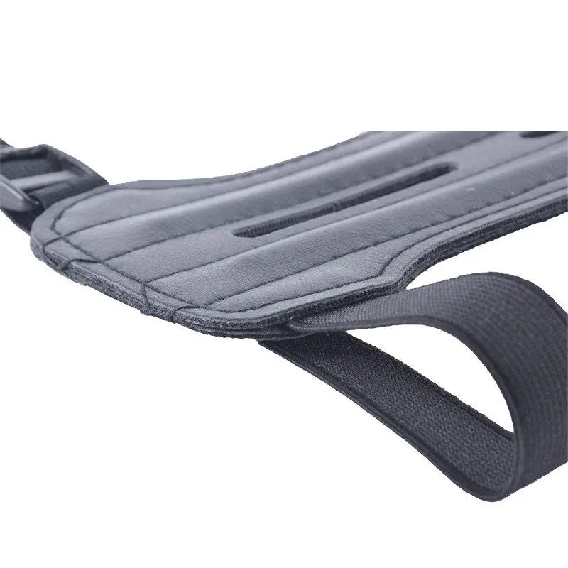 Lightweight Shooting Arm Protector Black Longer Leather Archery Arm Guard
