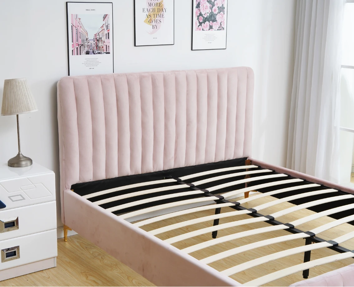 Upholstered Faux Leather Bed
