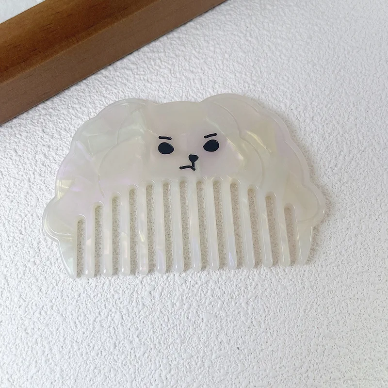 Sayoung Fancy Sweet Cartoon Acetate Comb High Quality Small Size  Pocket  Comb For Women Girls Hair Accessories