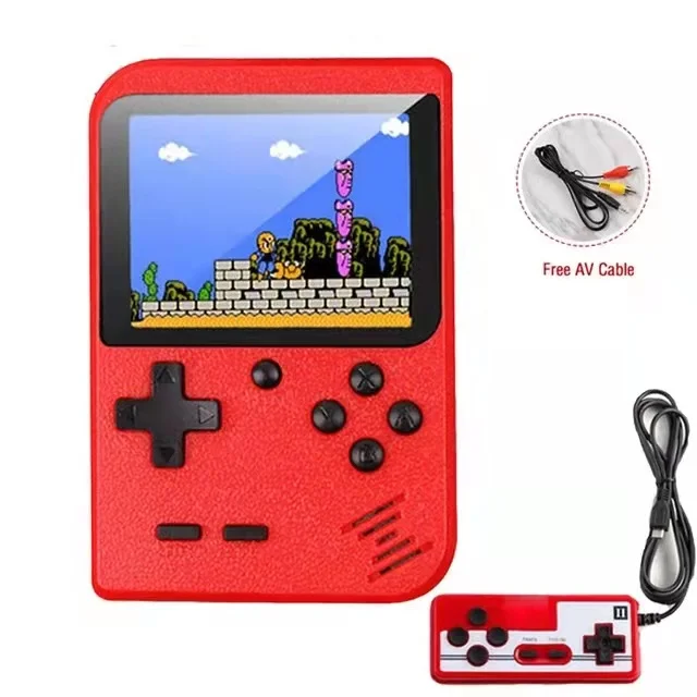 400 IN 1 Game Player Mini Handheld Retro Console 8 Bit Gameboy 3.0 Inch Color LCD Screen Game Box Two Players for Kids Gift